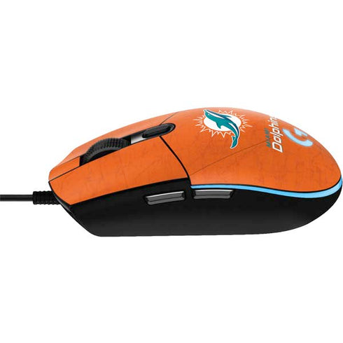 NFL Miami Dolphins Distressed- Orange G203 Prodigy RGB Wired Gaming Mouse Skin